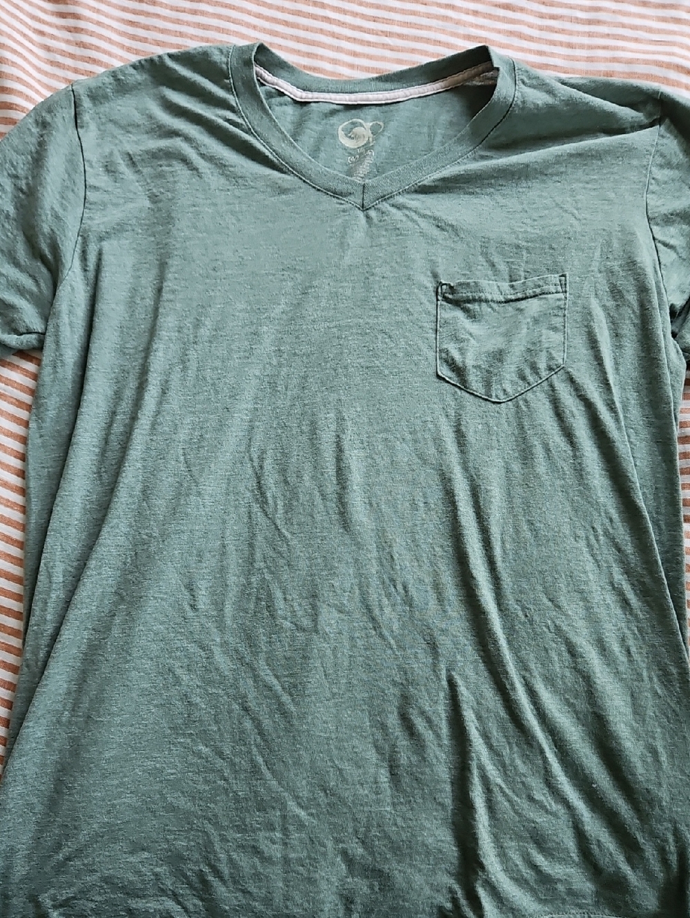 OP Men's Pocket V-Neck Tee in Sage Green
